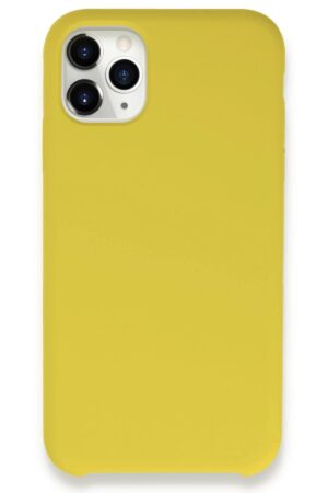 iPhone 11 Pro Max Kılıf Lansman Legant Silikon - Sarı-(5796)