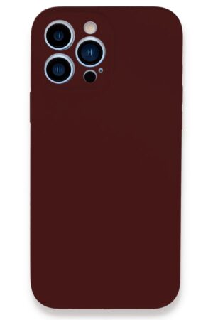 iPhone 13 Pro Kılıf Lansman Legant Silikon - Bordo-(5796)