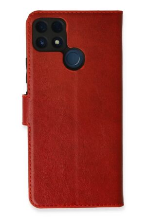 Realme C25 Kılıf Trend S Plus Kapaklı Kılıf - Kırmızı-(5796)