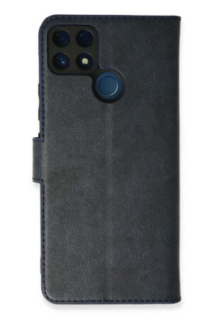 Realme C25 Kılıf Trend S Plus Kapaklı Kılıf - Lacivert-(5796)