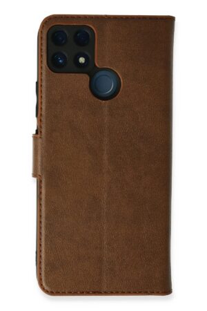 Realme C25 Kılıf Trend S Plus Kapaklı Kılıf - Taba-(5796)