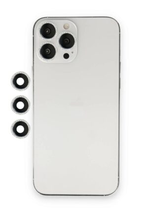 iPhone 12 Pro Shine Kamera Lens - Gümüş-(5796)