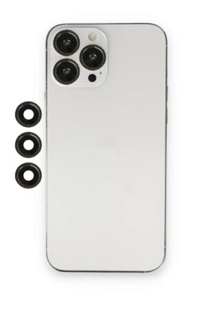 iPhone 12 Pro Shine Kamera Lens - Siyah-(5796)