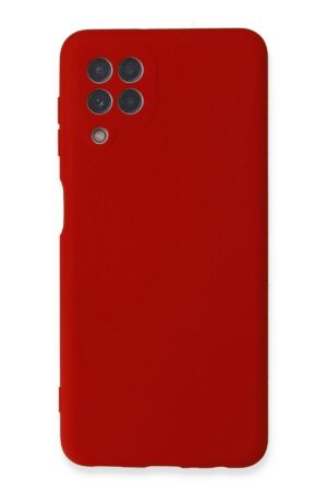 Samsung Galaxy A22 Kılıf Nano içi Kadife Silikon - Kırmızı-(5796)