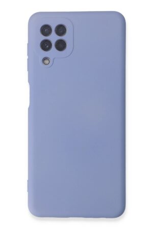 Samsung Galaxy A22 Kılıf Nano içi Kadife Silikon - Lila-(5796)