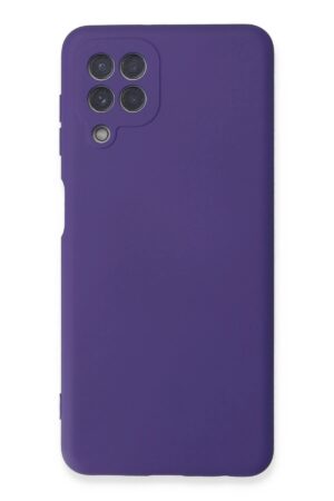 Samsung Galaxy A22 Kılıf Nano içi Kadife Silikon - Mor-(5796)