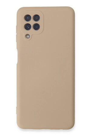 Samsung Galaxy A22 Kılıf Nano içi Kadife Silikon - Pudra-(5796)