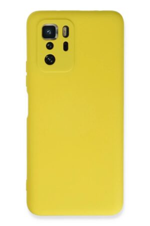 Xiaomi Poco X3 GT Kılıf Nano içi Kadife Silikon - Sarı-(5796)