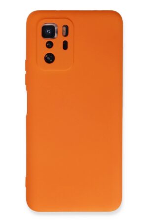 Xiaomi Poco X3 GT Kılıf Nano içi Kadife Silikon - Turuncu-(5796)