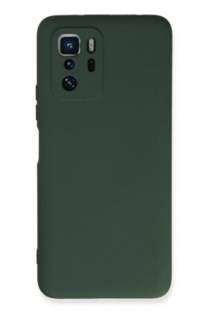 Xiaomi Poco X3 GT Kılıf Nano içi Kadife Silikon - Koyu Yeşil-(5796)