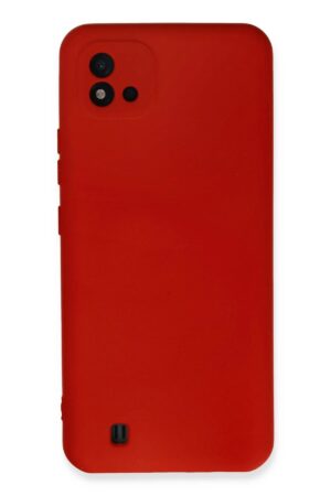 Realme C11 2021 Kılıf Nano içi Kadife Silikon - Kırmızı-(5796)