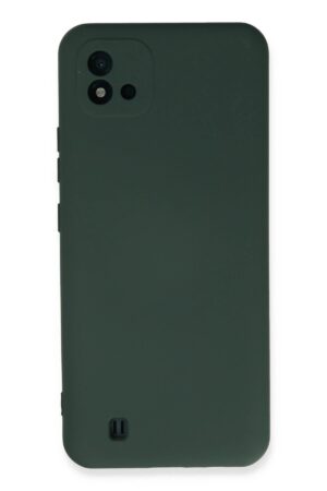 Realme C11 2021 Kılıf Nano içi Kadife Silikon - Koyu Yeşil-(5796)