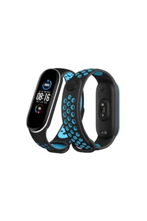 Xiaomi Mi Band 4 Spor Delikli Kordon - Siyahuaz-(5796)