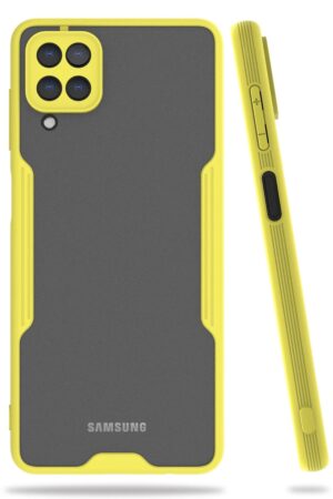 Samsung Galaxy A22 Kılıf Platin Silikon - Sarı-(5796)