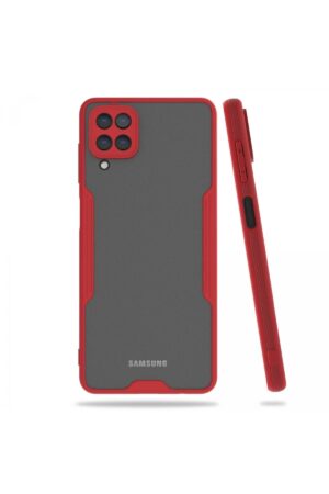 Samsung Galaxy A22 Kılıf Platin Silikon - Kırmızı-(5796)