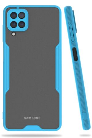 Samsung Galaxy A22 Kılıf Platin Silikon - Mavi-(5796)