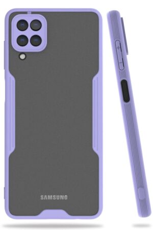 Samsung Galaxy A22 Kılıf Platin Silikon - Lila-(5796)