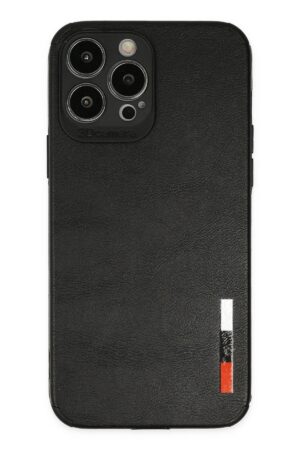 iPhone 13 Pro Kılıf Loop Deri Silikon - Siyah-(5796)