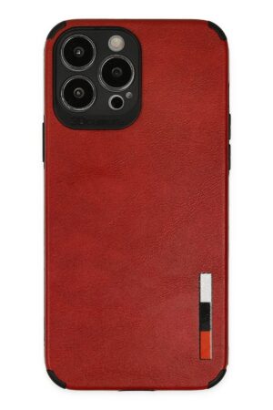 iPhone 13 Pro Kılıf Loop Deri Silikon - Kırmızı-(5796)