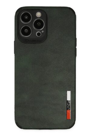 iPhone 13 Pro Kılıf Loop Deri Silikon - Yeşil-(5796)