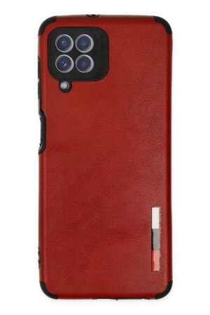 Samsung Galaxy A22 Kılıf Loop Deri Silikon - Kırmızı-(5796)