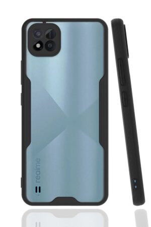 Realme C11 2021 Kılıf Platin Silikon - Siyah-(5796)