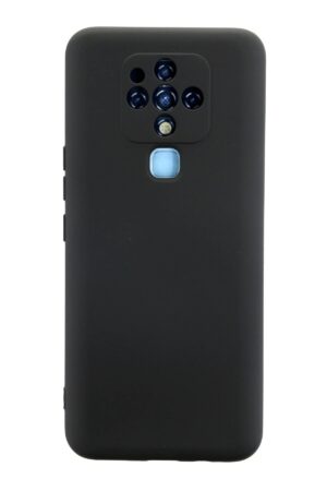 Tecno Camon 16 Kılıf Nano içi Kadife Silikon - Siyah-(5796)
