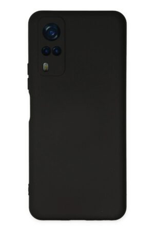 Vivo Y53S Kılıf Nano içi Kadife Silikon - Siyah-(5796)