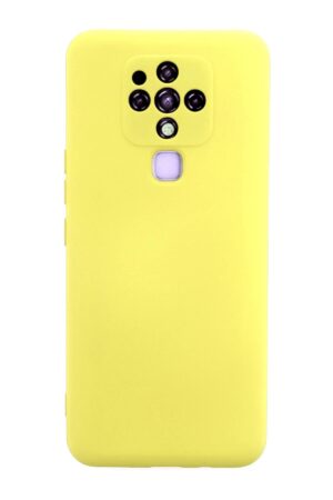 Tecno Camon 16 Kılıf Nano içi Kadife Silikon - Sarı-(5796)