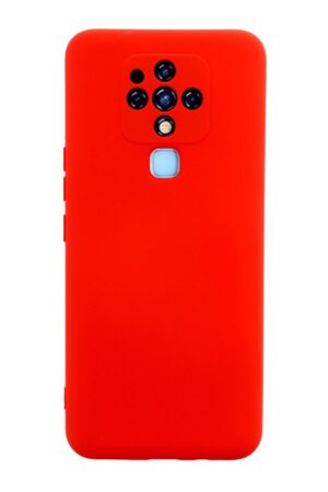 Tecno Camon 16 Kılıf Nano içi Kadife Silikon - Kırmızı-(5796)