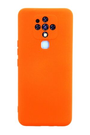 Tecno Camon 16 Kılıf Nano içi Kadife Silikon - Turuncu-(5796)