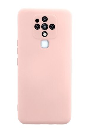 Tecno Camon 16 Kılıf Nano içi Kadife Silikon - Pudra-(5796)