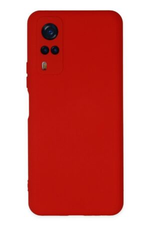 Vivo Y53S Kılıf Nano içi Kadife Silikon - Kırmızı-(5796)