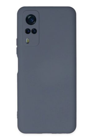 Vivo Y53S Kılıf Nano içi Kadife Silikon - Gri-(5796)