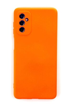 Samsung Galaxy M52 5G Kılıf Nano içi Kadife Silikon - Turuncu-(5796)