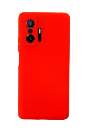 Xiaomi Mi 11T Pro Kılıf Nano içi Kadife Silikon - Kırmızı-(5796)