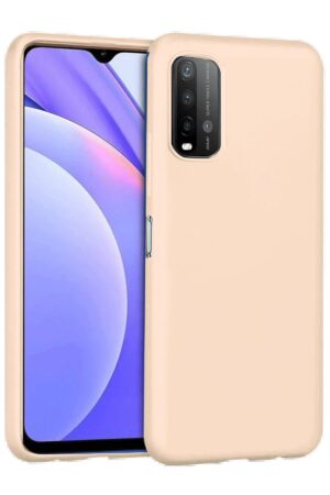 Xiaomi Redmi 9T Kılıf Nano içi Kadife Silikon - Pudra-(5796)