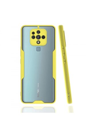 Tecno Camon 16 Kılıf Platin Silikon - Sarı-(5796)