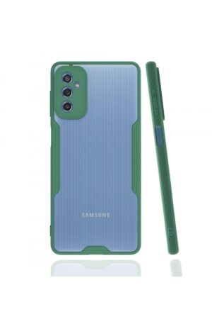 Samsung Galaxy M52 5G Kılıf Platin Silikon - Yeşil-(5796)
