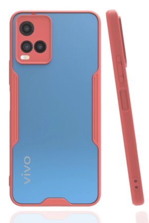 Vivo Y21S Kılıf Platin Silikon - Pembe-(5796)