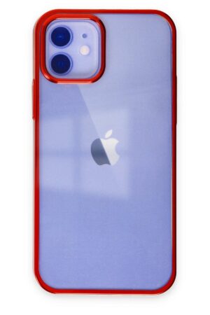 iPhone 12 Kılıf Element Silikon - Kırmızı-(5796)