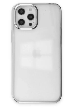 iPhone 12 Pro Max Kılıf Element Silikon - Gümüş-(5796)