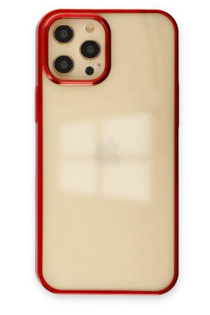 iPhone 12 Pro Max Kılıf Element Silikon - Kırmızı-(5796)