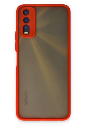 Vivo Y11S Kılıf Montreal Silikon Kapak - Kırmızı-(5796)