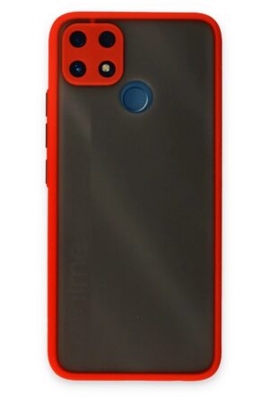 Realme C25 Kılıf Montreal Silikon Kapak - Kırmızı-(5796)