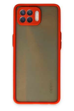 Oppo Reno 4 Lite Kılıf Montreal Silikon Kapak - Kırmızı-(5796)