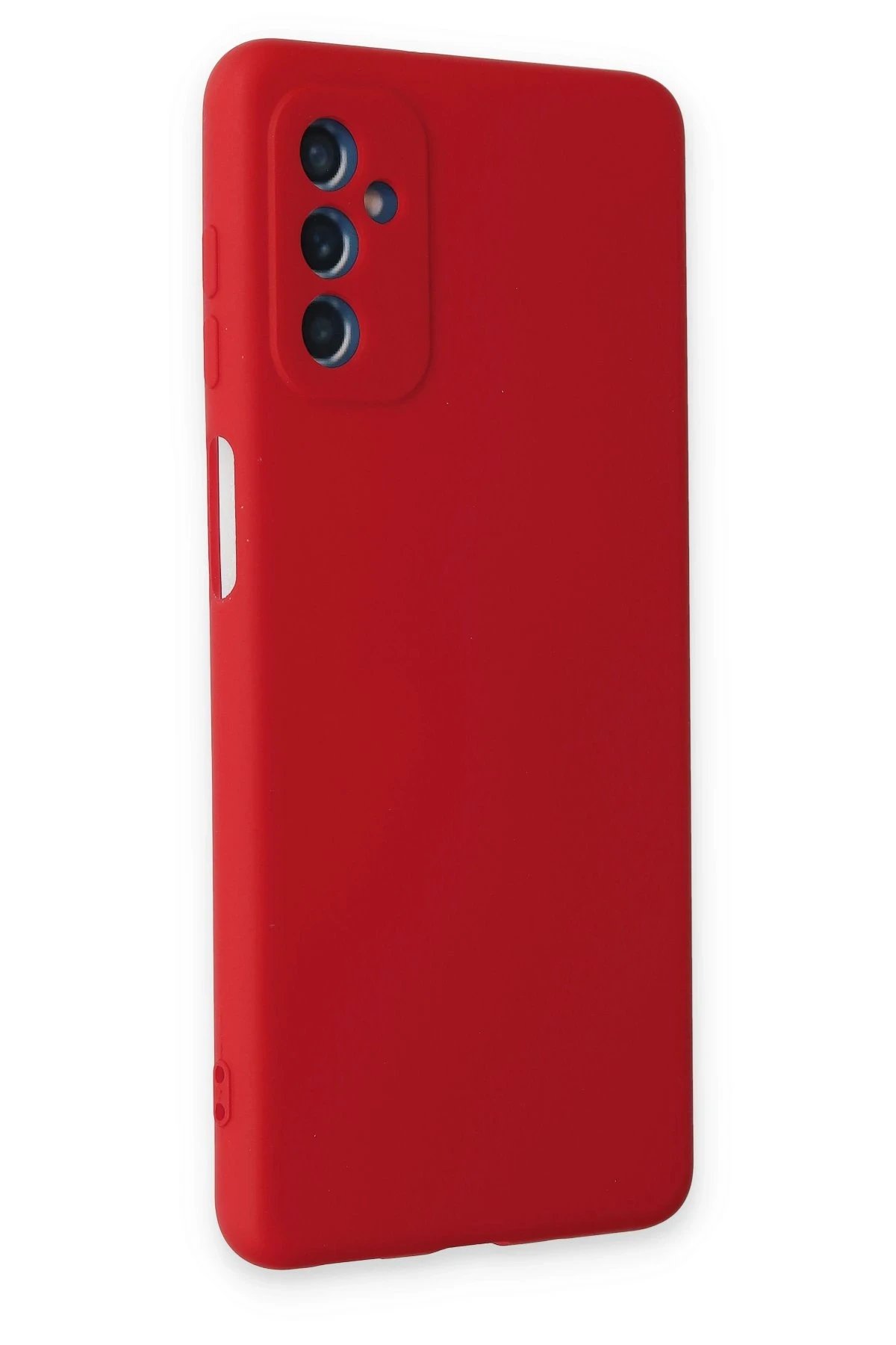 Samsung Galaxy M52 5G Kılıf Nano içi Kadife Silikon - Kırmızı-(5796) - Görsel 2