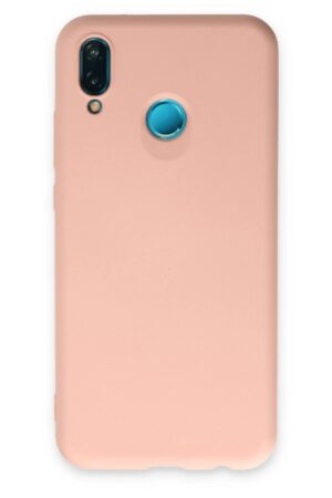 Huawei P20 Lite Kılıf Nano içi Kadife Silikon - Pudra-(5796)