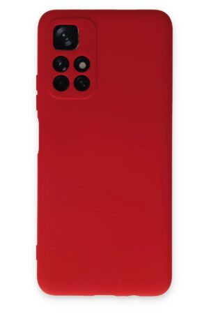 Xiaomi Redmi Note 11T Kılıf Nano içi Kadife Silikon - Kırmızı-(5796)