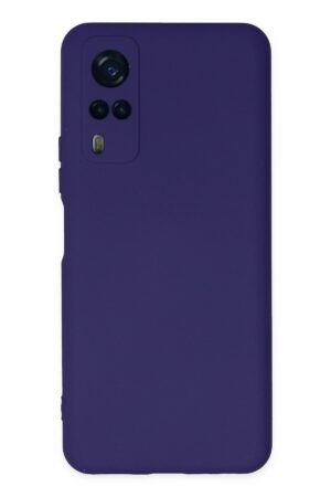 Vivo Y53S Kılıf Nano içi Kadife Silikon - Mor-(5796)